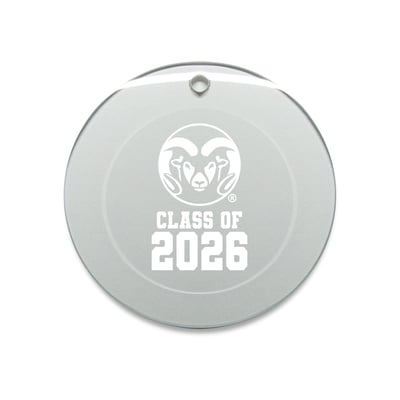 Colorado State Rams Jardine 3.25" Class of 2026 Round Glass Ornament