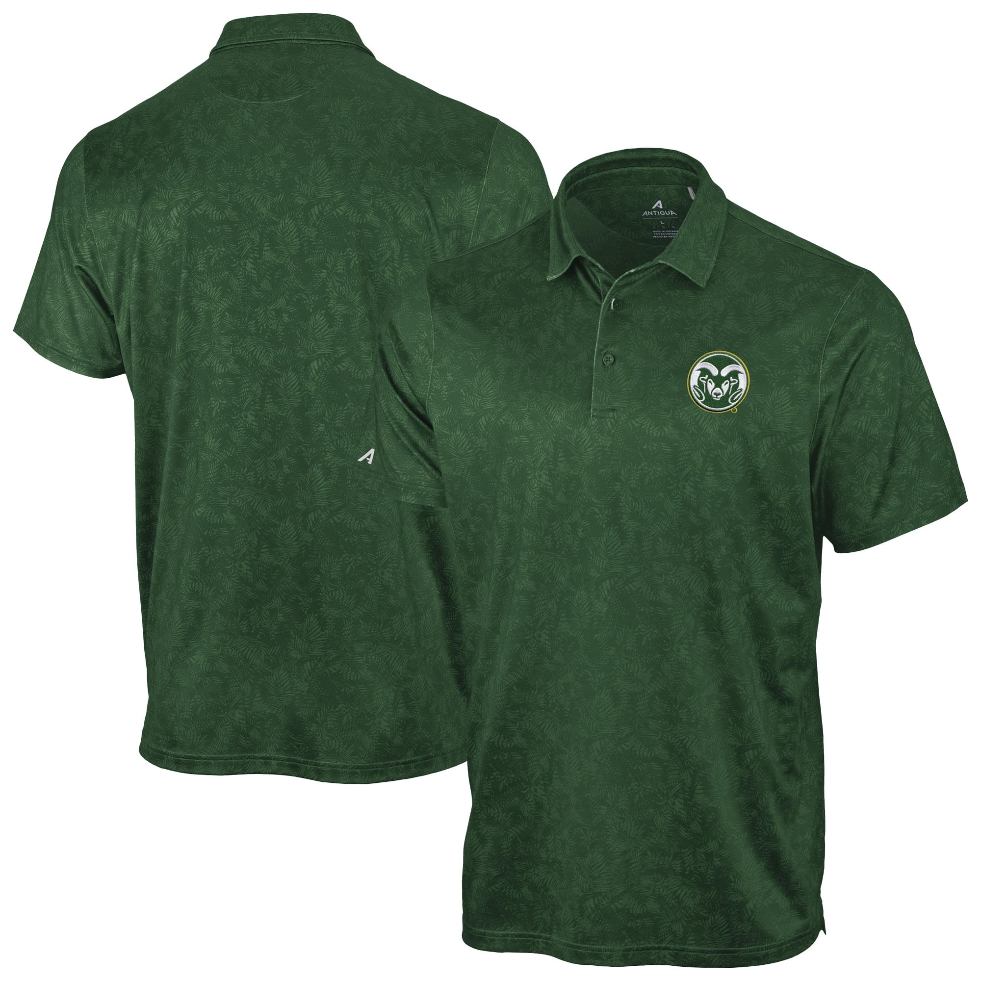 Polo Lush vert Antigua pour homme, Colorado State Rams