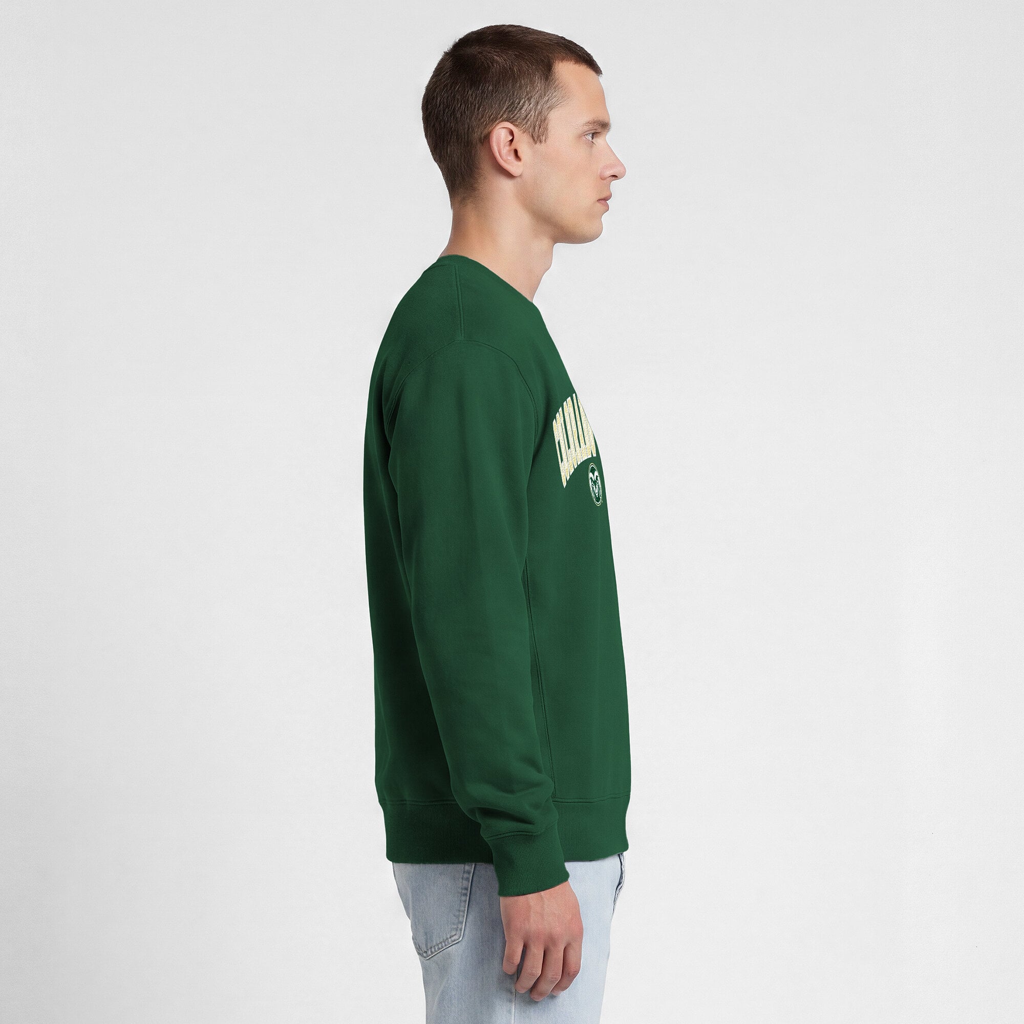 Sweat-shirt contrasté vert Champion pour homme, Colorado State Rams