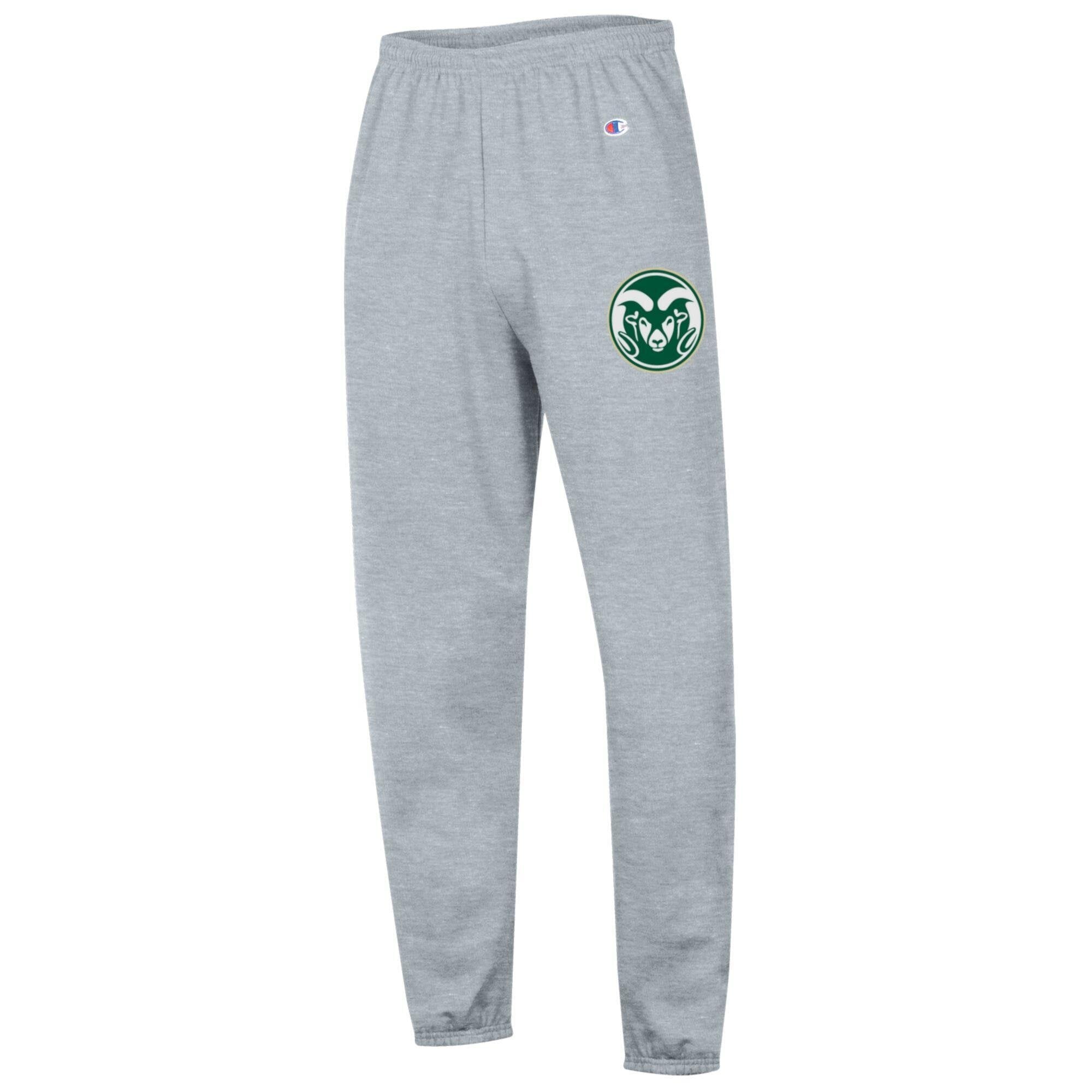 Pantalon de survêtement Champion pour homme, gris chiné, Colorado State Rams, en polaire Powerblend.