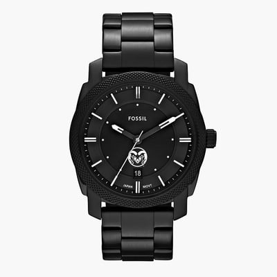 Colorado State Rams Fossil Machine Stainless Steel Watch
