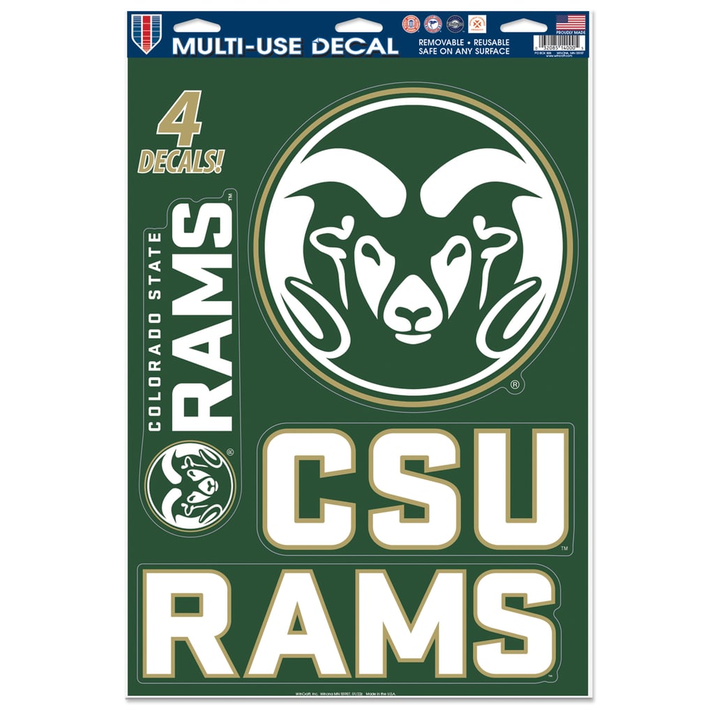 WinCraft Colorado State Rams Primary 11'' x 17'' Multi-Use Decal Sheet