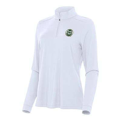 Colorado State Rams Antigua Women's Intent Quarter-Zip Top - White
