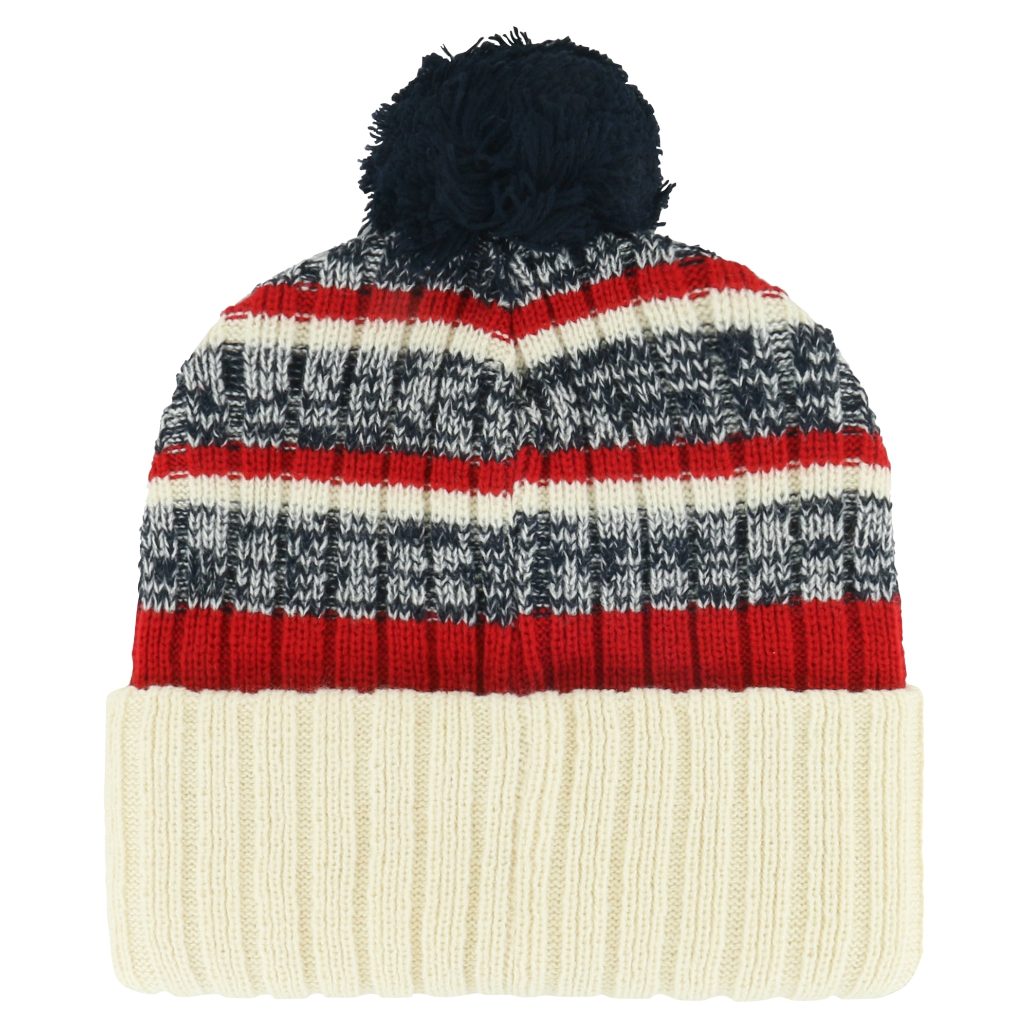 Bonnet en tricot à revers Tavern '47 crème Columbus Blue Jackets pour hommes avec pompon