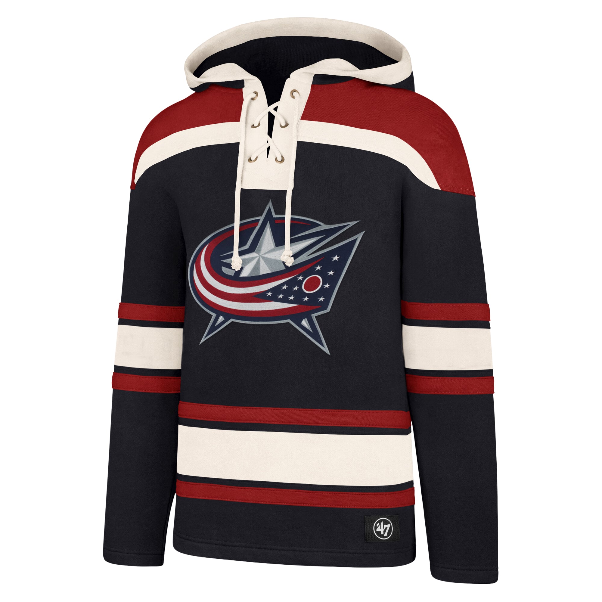 Men's '47 Navy Columbus Blue Jackets Superior Lacer Hoodie