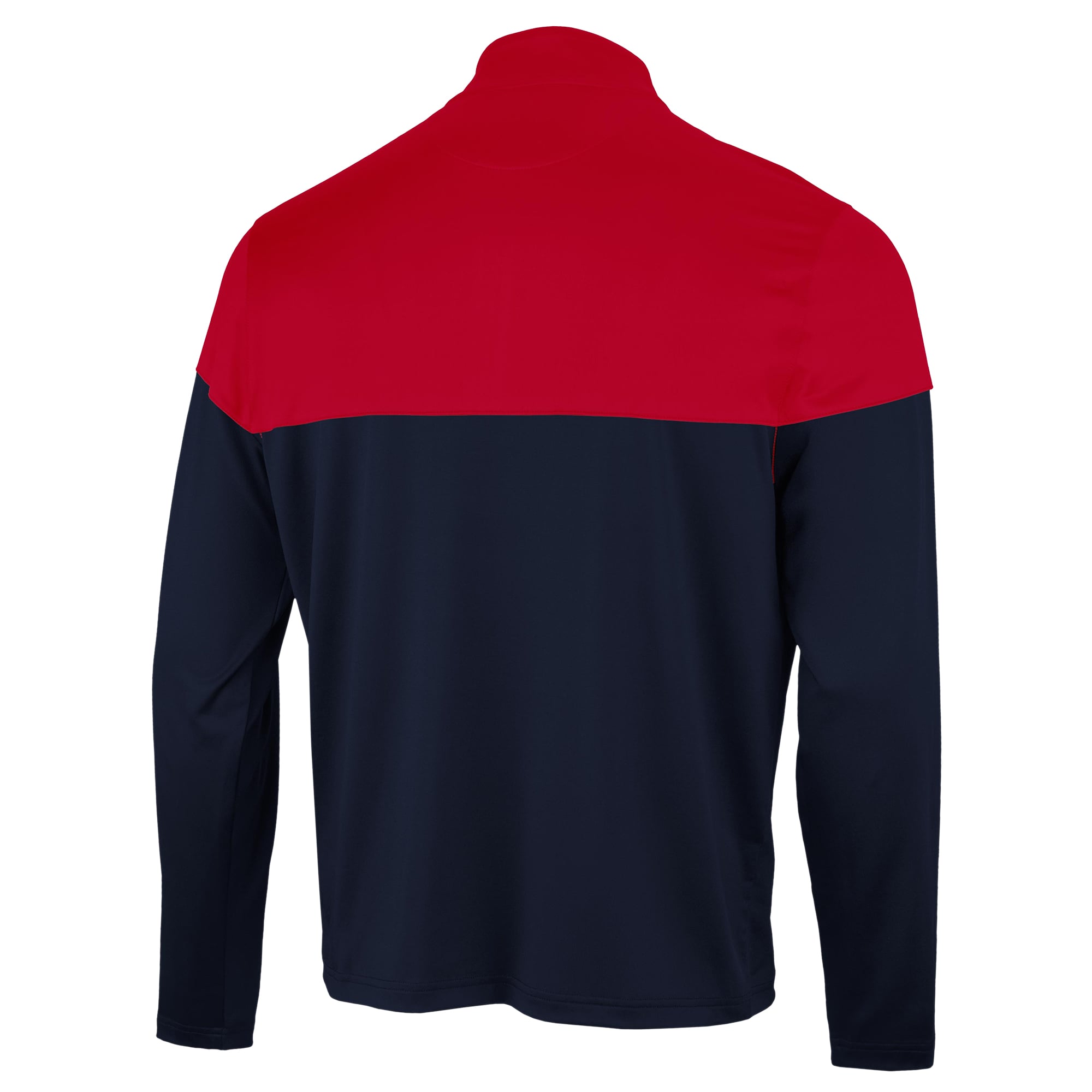 Pull à col zippé Antigua bleu marine/rouge Columbus Blue Jackets Hinder pour homme