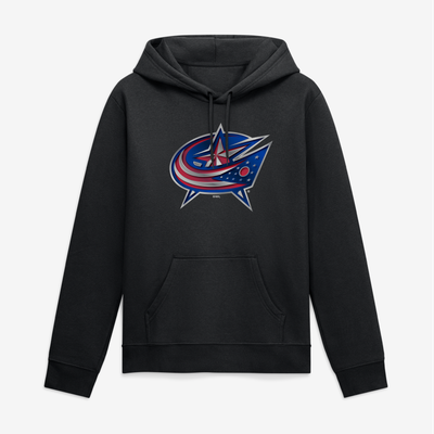 Columbus Blue Jackets Big & Tall Metallic Mascot Hoodie - Black