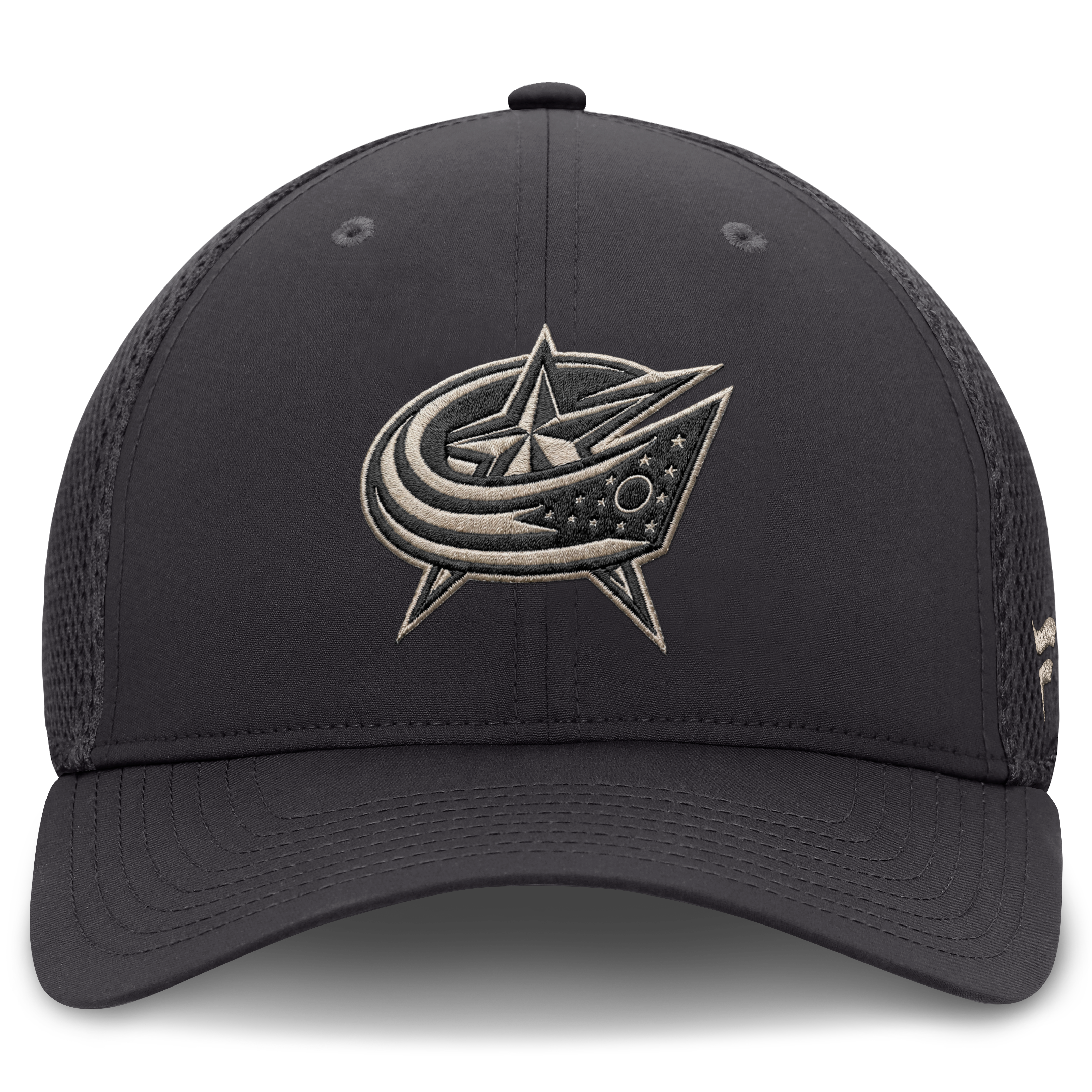 Men's Fanatics Charcoal Columbus Blue Jackets Road Meshback Stretch Hat