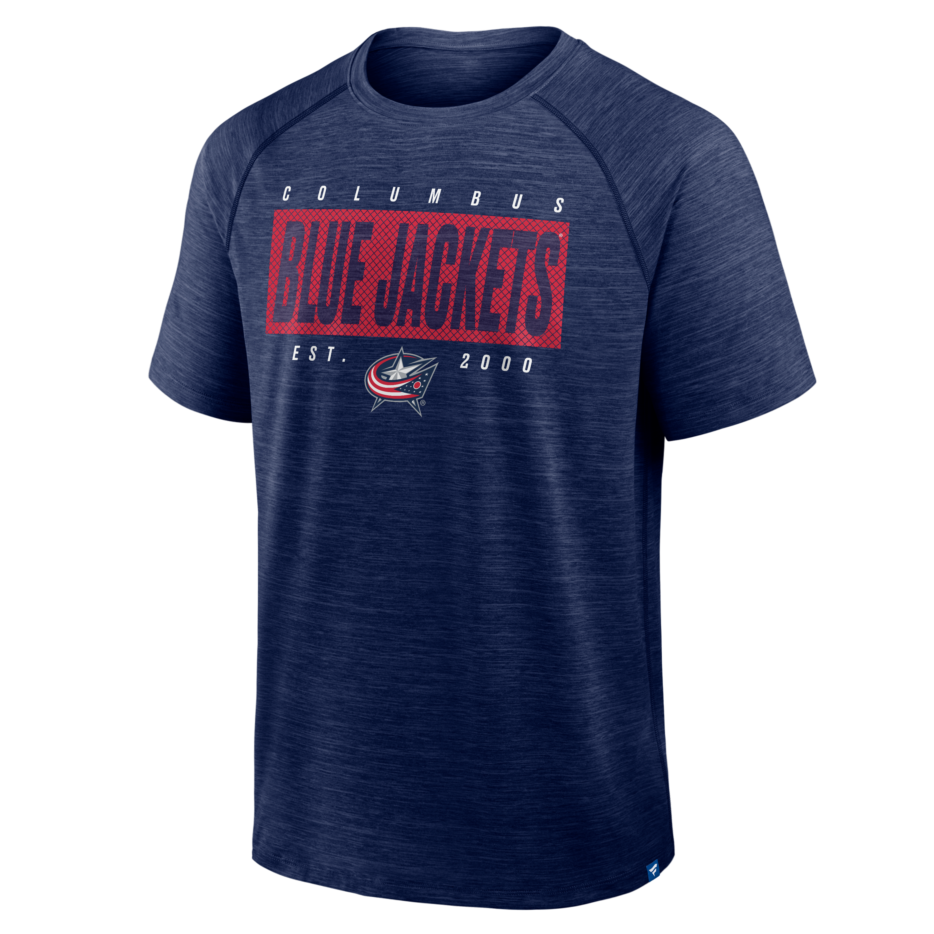 Men's Fanatics Heather Navy Columbus Blue Jackets Breakaway Clutch Raglan T-Shirt