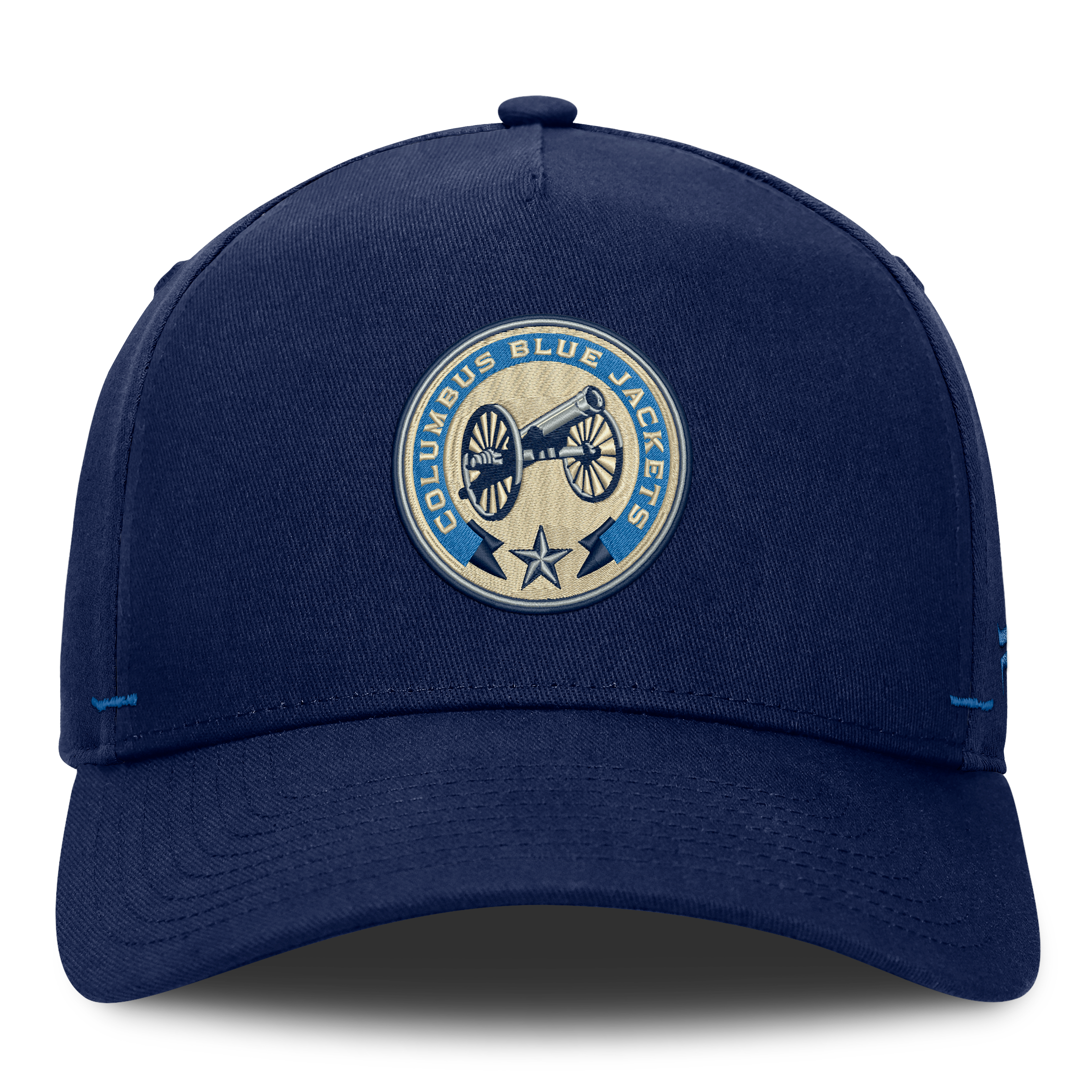 Men's Fanatics Navy Columbus Blue Jackets Alternate Authentic Pro Rink A-Frame Adjustable Hat
