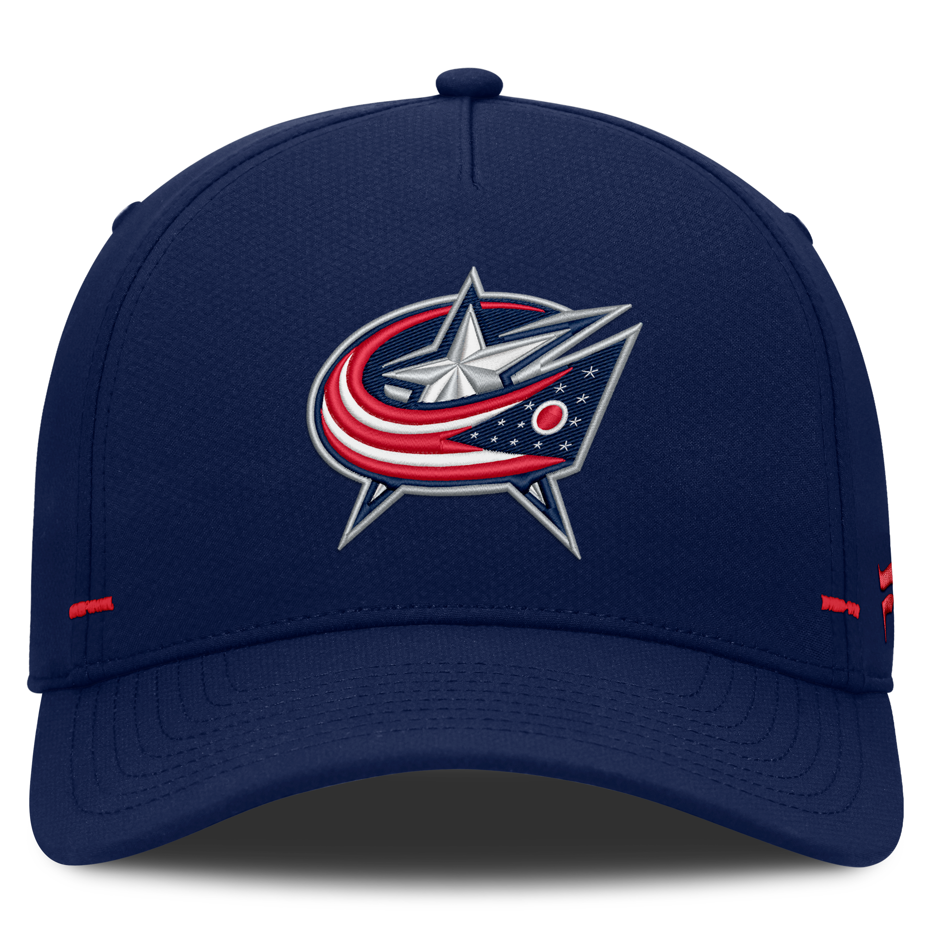 Men's Fanatics Navy Columbus Blue Jackets Authentic Pro Rink Bar Tacks A-Frame Adjustable Hat