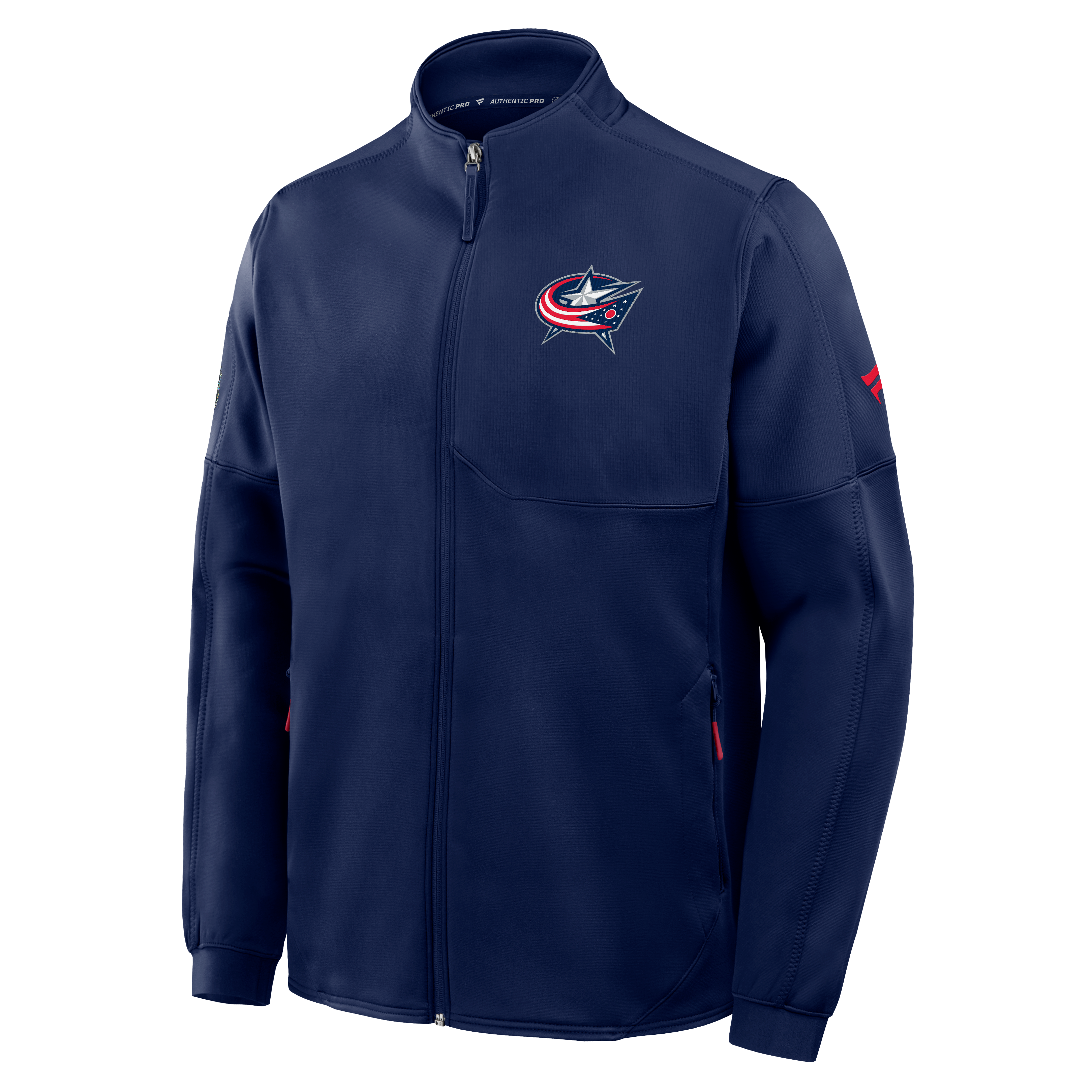 Veste polaire zippée intégrale Fanatics Navy Columbus Blue Jackets Authentic Pro Rink pour homme