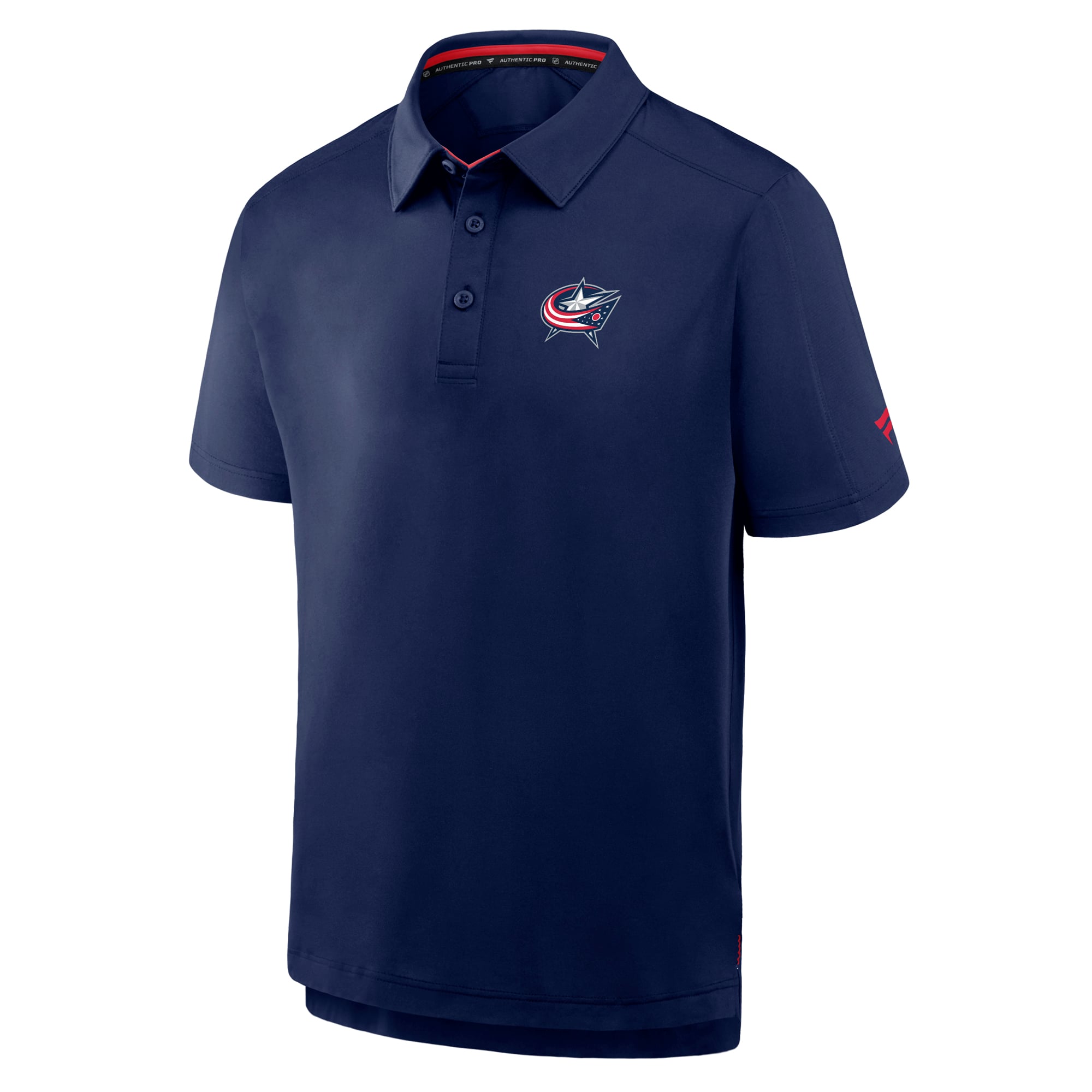 Polo authentique Pro Rink Fanatics bleu marine Columbus Blue Jackets pour homme