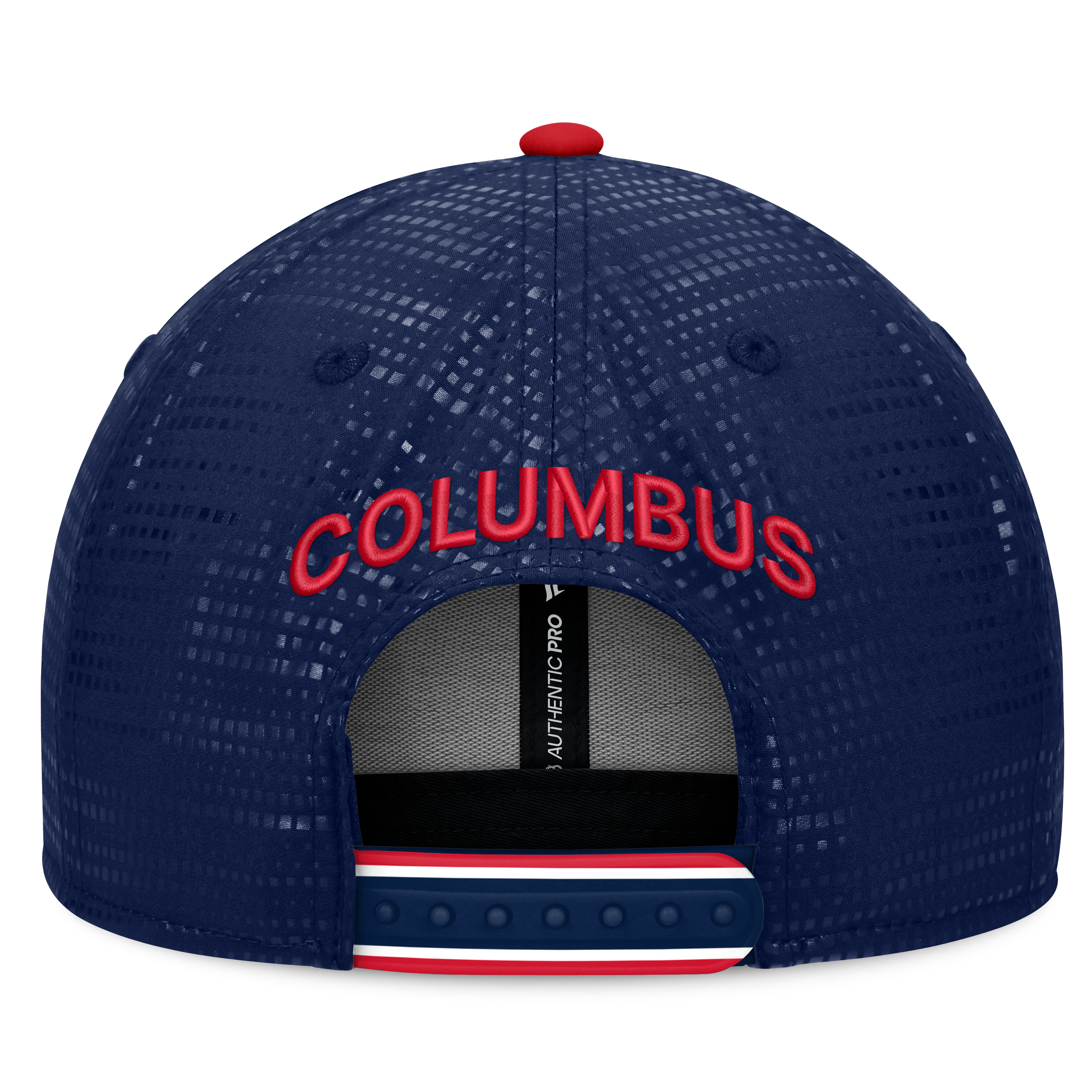 Men's Fanatics Navy Columbus Blue Jackets Authentic Pro Rink Square Visor Snapback Hat