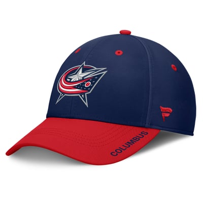 Men's Columbus Blue Jackets Fanatics Navy/Red Authentic Pro Rink Stretch Hat