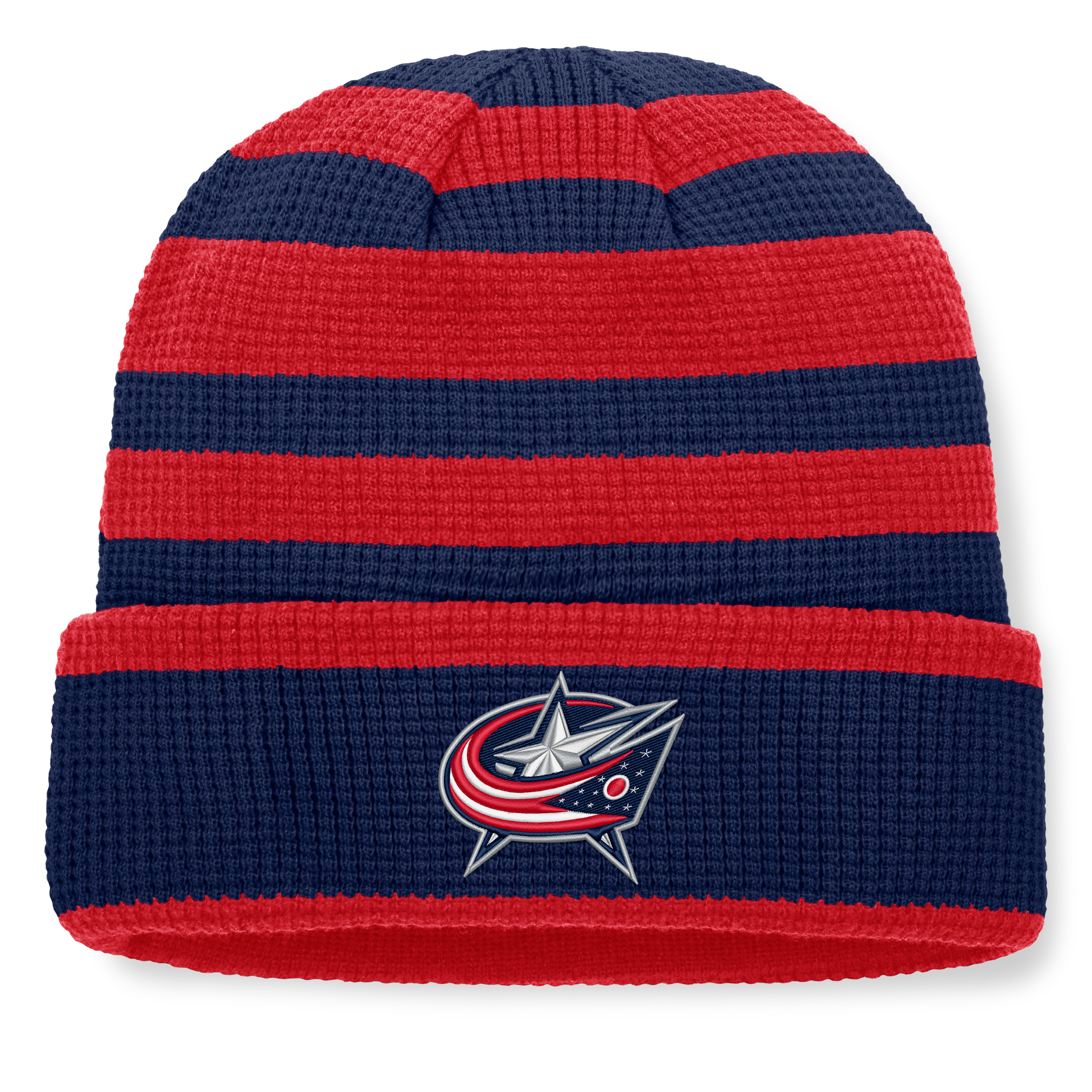 Men's Fanatics Navy/Red Columbus Blue Jackets Fundamental Steady Cuffed Knit Hat
