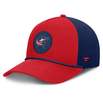 Men's Columbus Blue Jackets Fanatics Red Authentic Pro Rink A-Frame Adjustable Hat