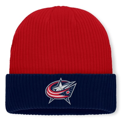 Men's Columbus Blue Jackets Fanatics Red Authentic Pro Rink Cuffed Knit Hat