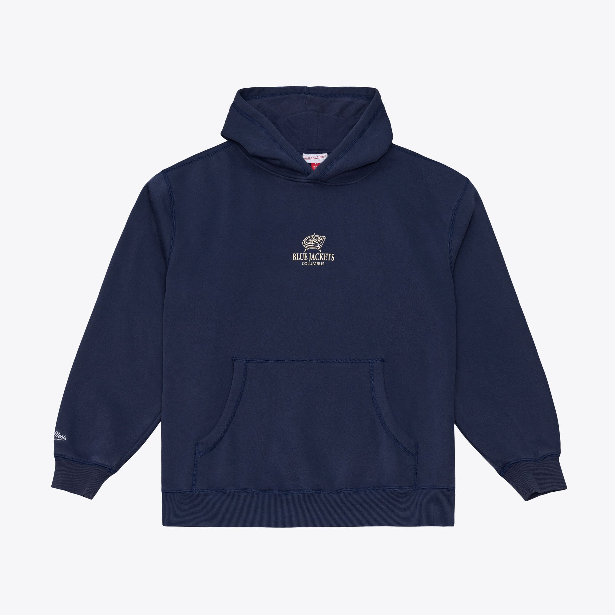 Men's Mitchell & Ness Navy Columbus Blue Jackets Core Essentials Hoodie