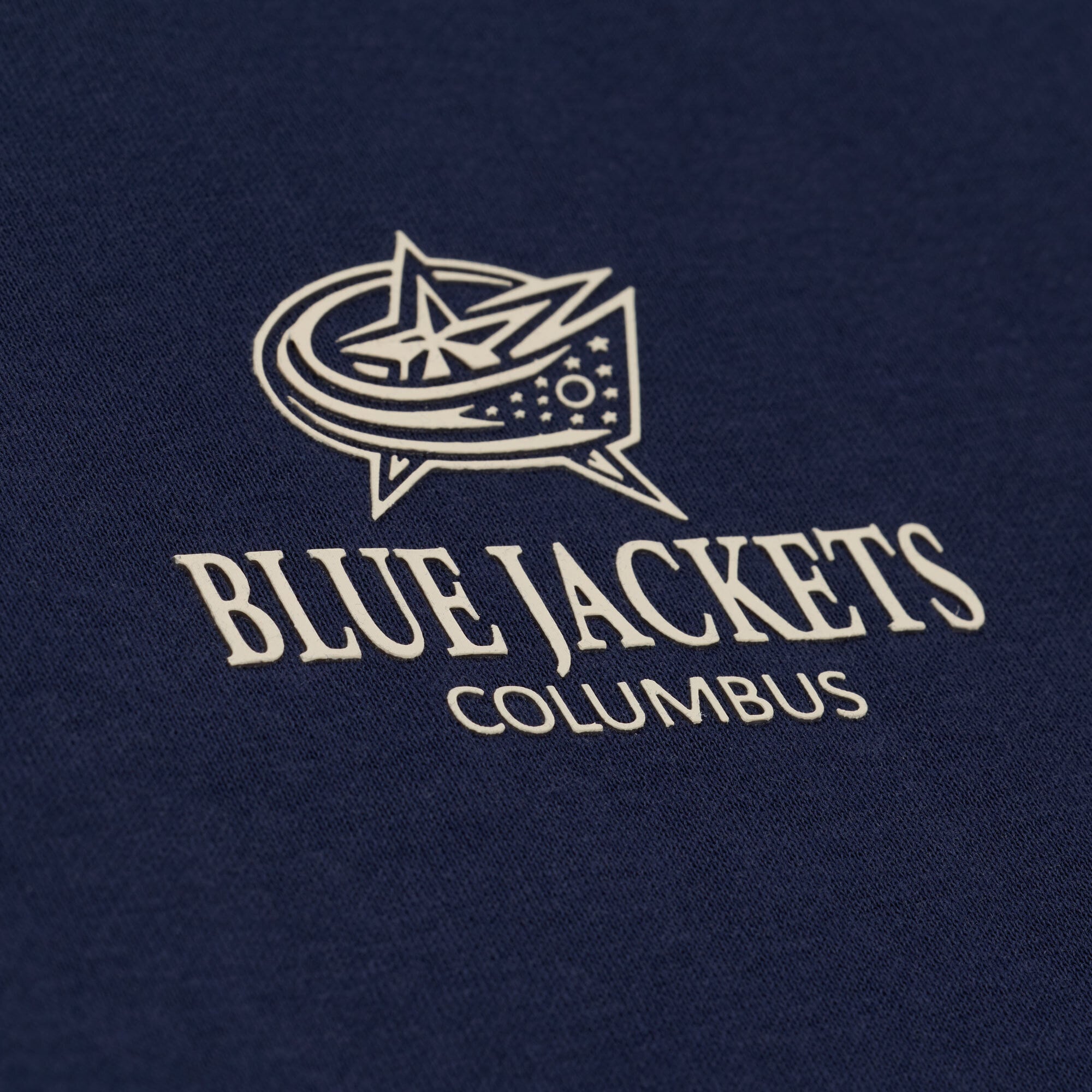 Men's Mitchell & Ness Navy Columbus Blue Jackets Core Essentials Hoodie