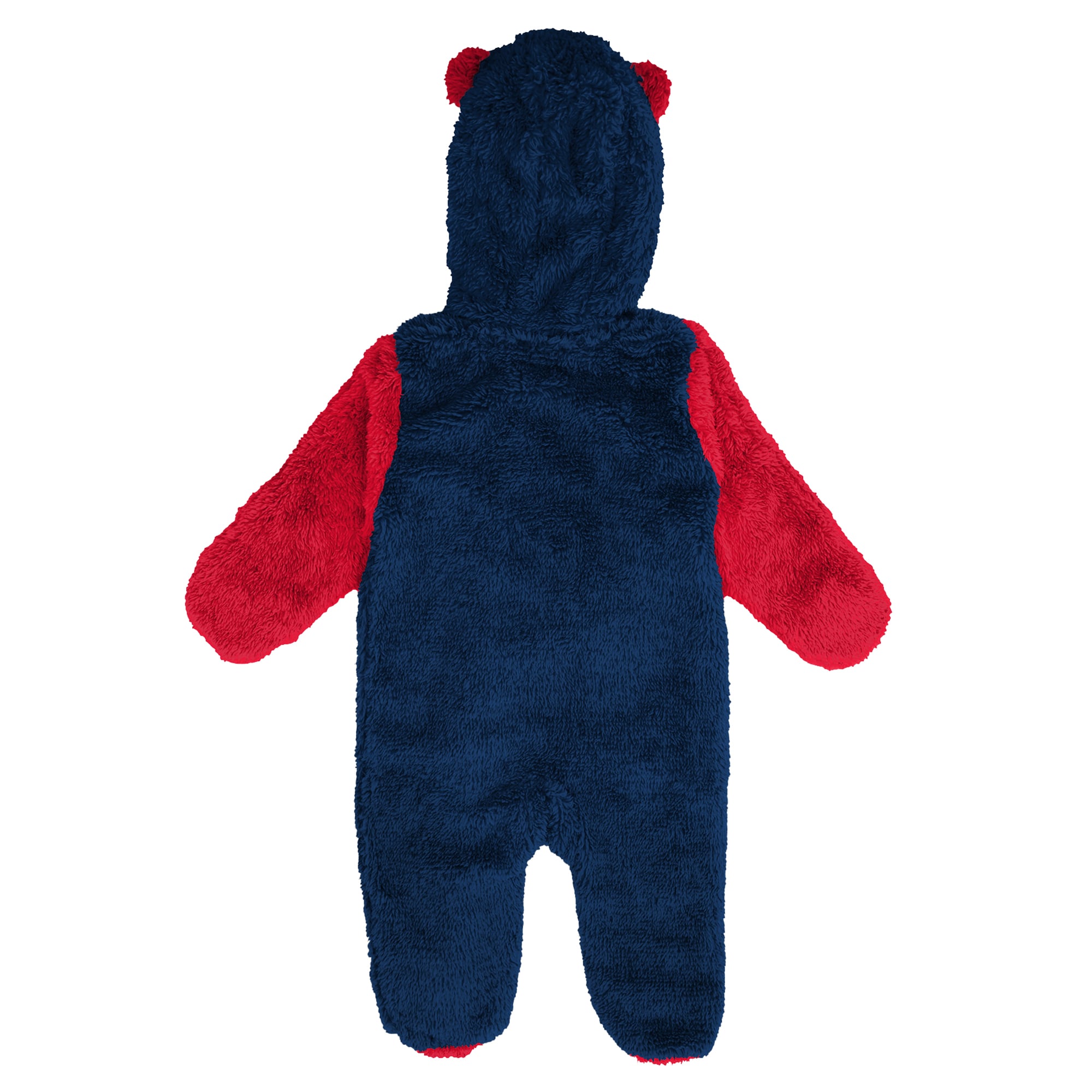 Combinaison pyjama polaire zippée intégrale Outerstuff Navy Columbus Blue pour nouveau-né et nourrisson