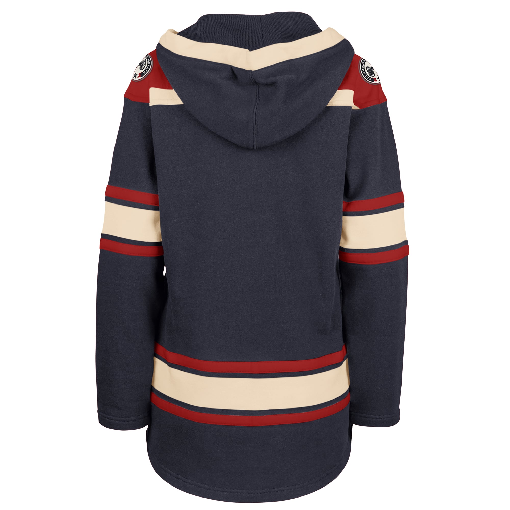Women's '47  Navy Columbus Blue Jackets Superior Lacer Pullover Hoodie