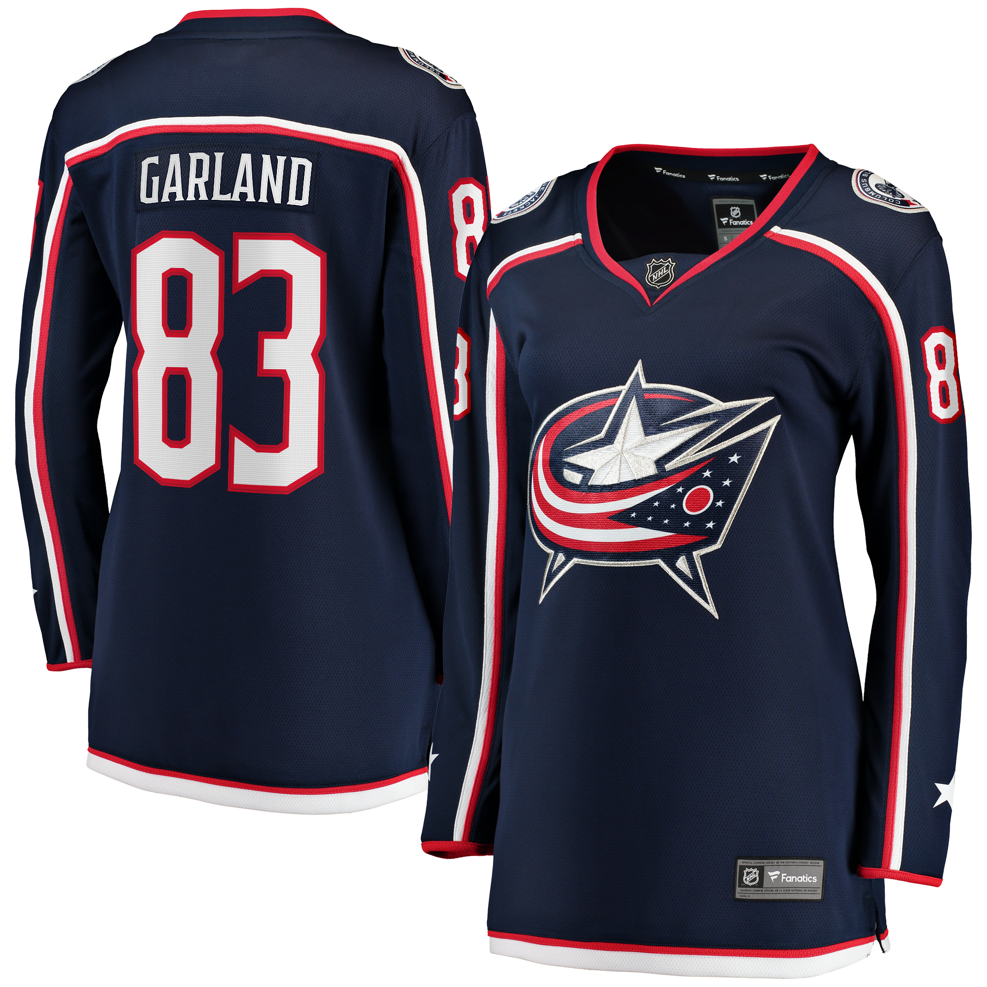 Women's Indiana Conor Garland Navy Columbus Blue Jackets Home Breakaway Jersey