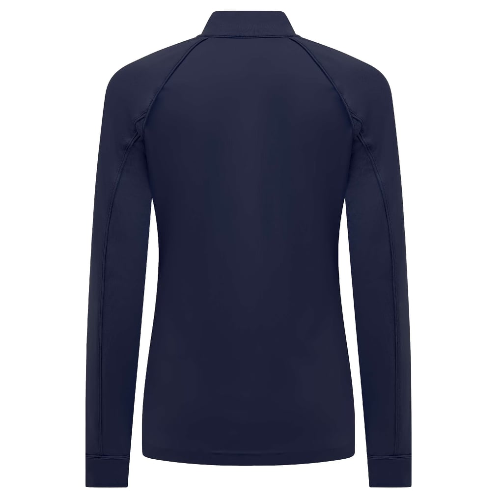 Women's Columbus Blue Jackets Levelwear Navy Kinetic Insignia Core Raglan Quarter-Zip Top