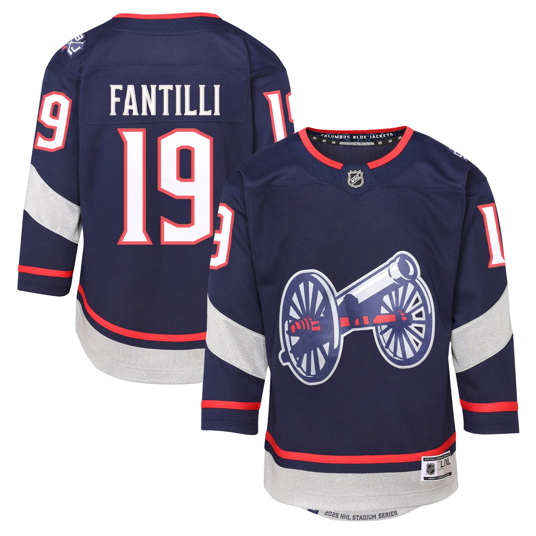 Maillot de joueur de la série Stadium Series NHL 2025 bleu marine 