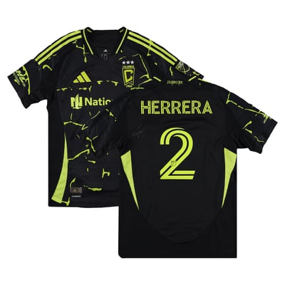 Andrés Herrera Columbus Crew Autographed Fanatics Authentic Match-Used #2 Black Jersey from the 2025 MLS Season - Size M