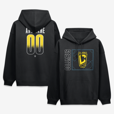 Columbus Crew  Home Field Pop Personalized Name & Number Hoodie - Black