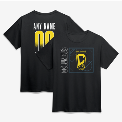 Columbus Crew  Home Field Pop Personalized Name & Number T-Shirt - Black