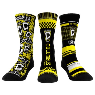  Columbus Crew Rock Em Youth Three-Pack Crew Socks Set - Black