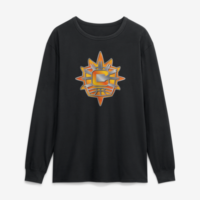 Connecticut Sun  Metallic Mascot Long Sleeve T-Shirt - Black