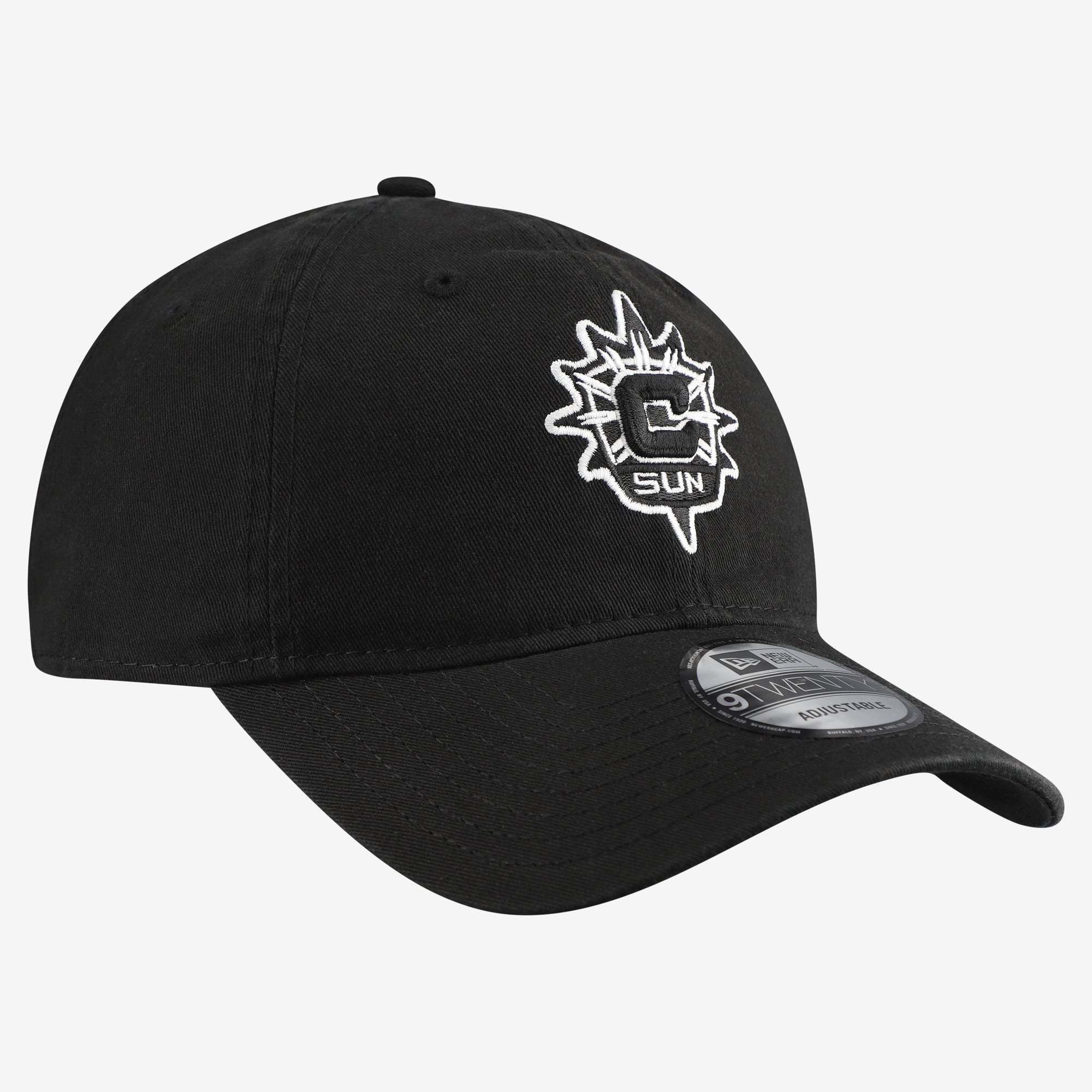Men's New Era Black Connecticut Sun 9TWENTY Adjustable Hat