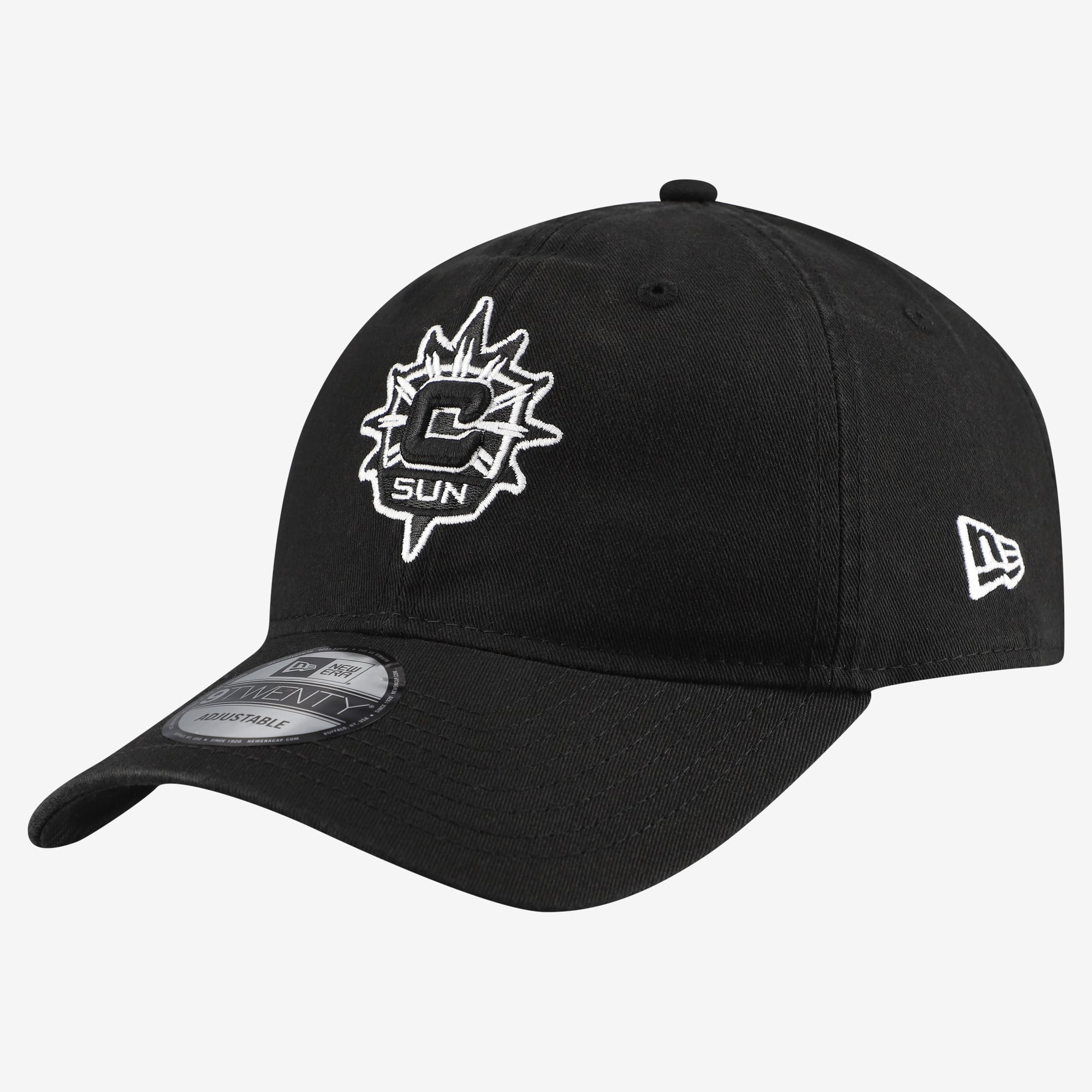 Men's New Era Black Connecticut Sun 9TWENTY Adjustable Hat