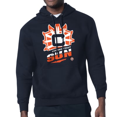 Connecticut Sun Starter Logo Zoom Graphic Fleece Hoodie - Navy
