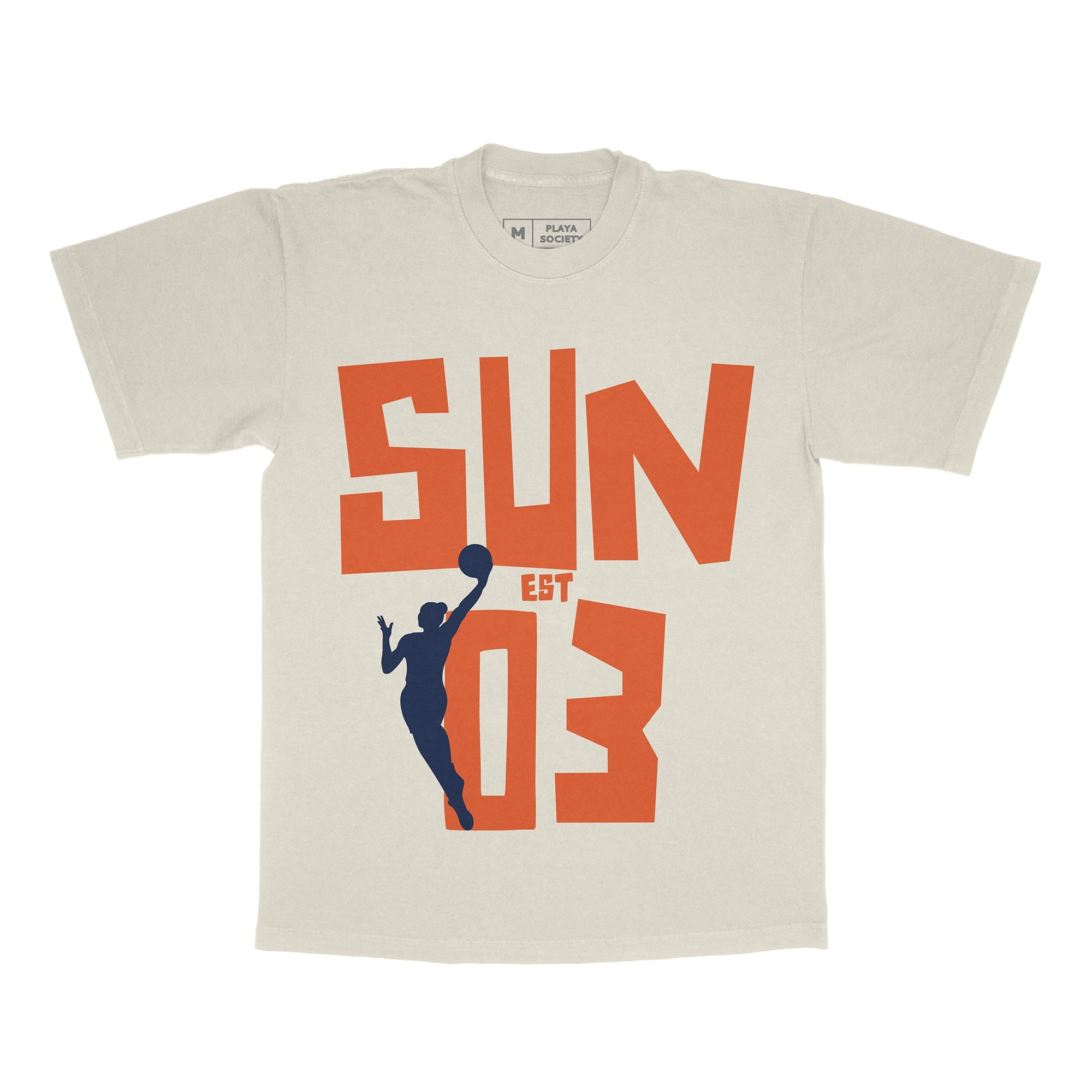 T-shirt unisexe Playa Society Oatmeal Connecticut Sun Est