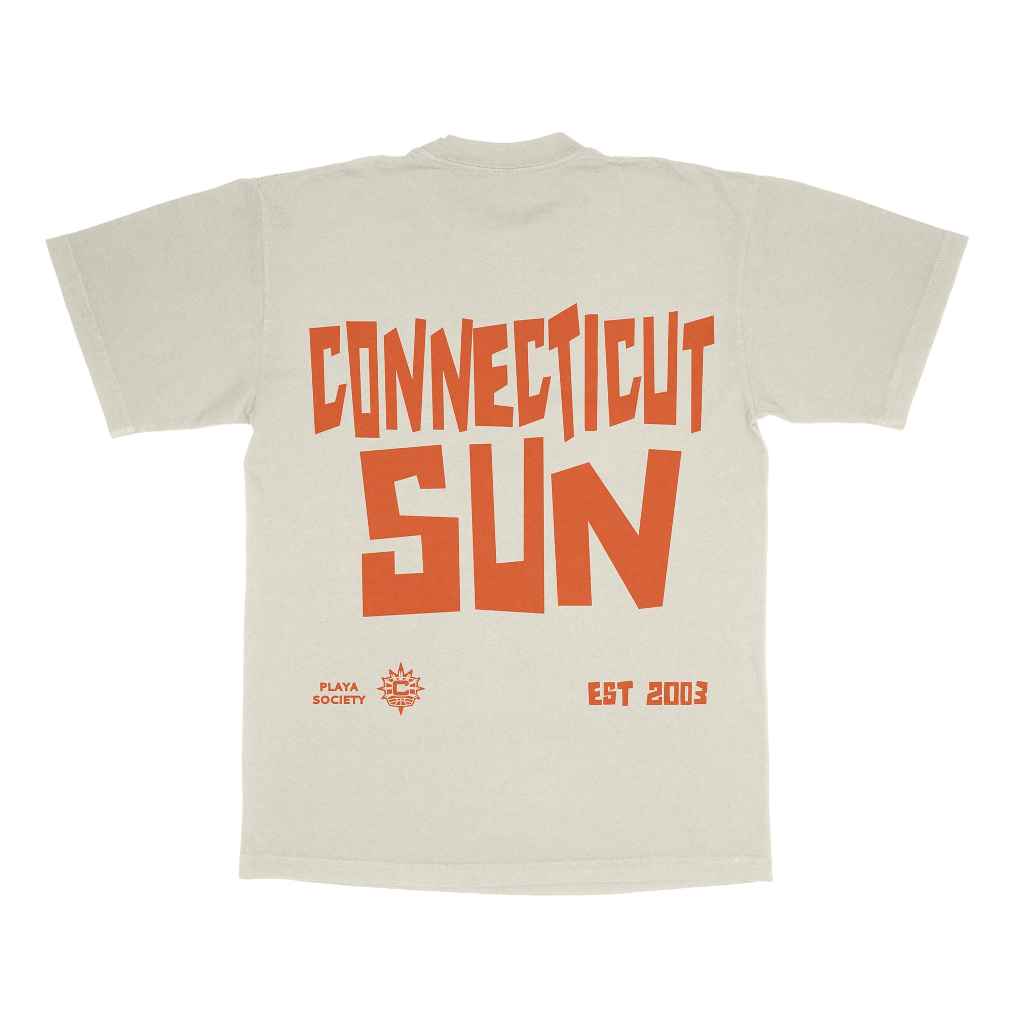 T-shirt unisexe Playa Society Oatmeal Connecticut Sun Est
