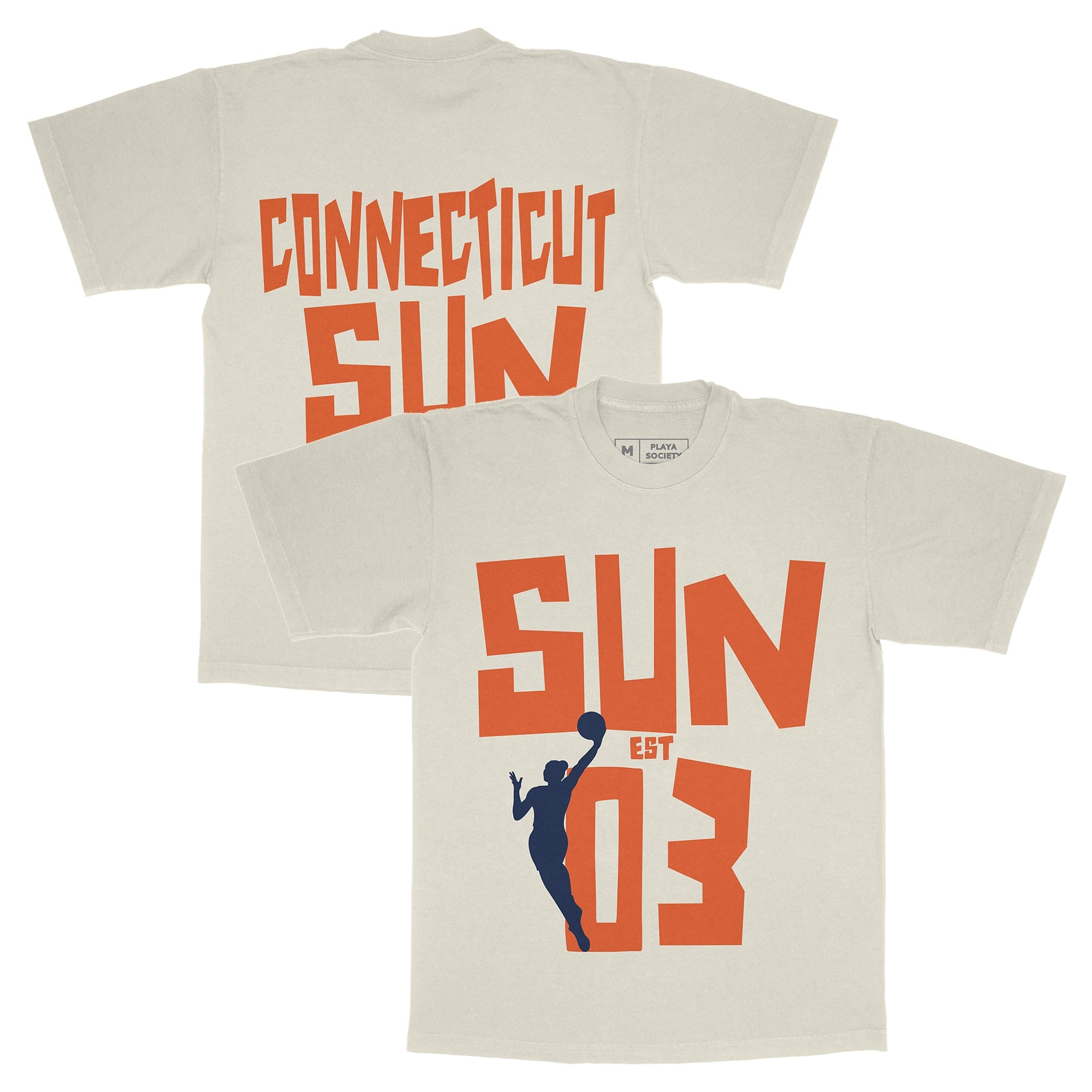 T-shirt unisexe Playa Society Oatmeal Connecticut Sun Est