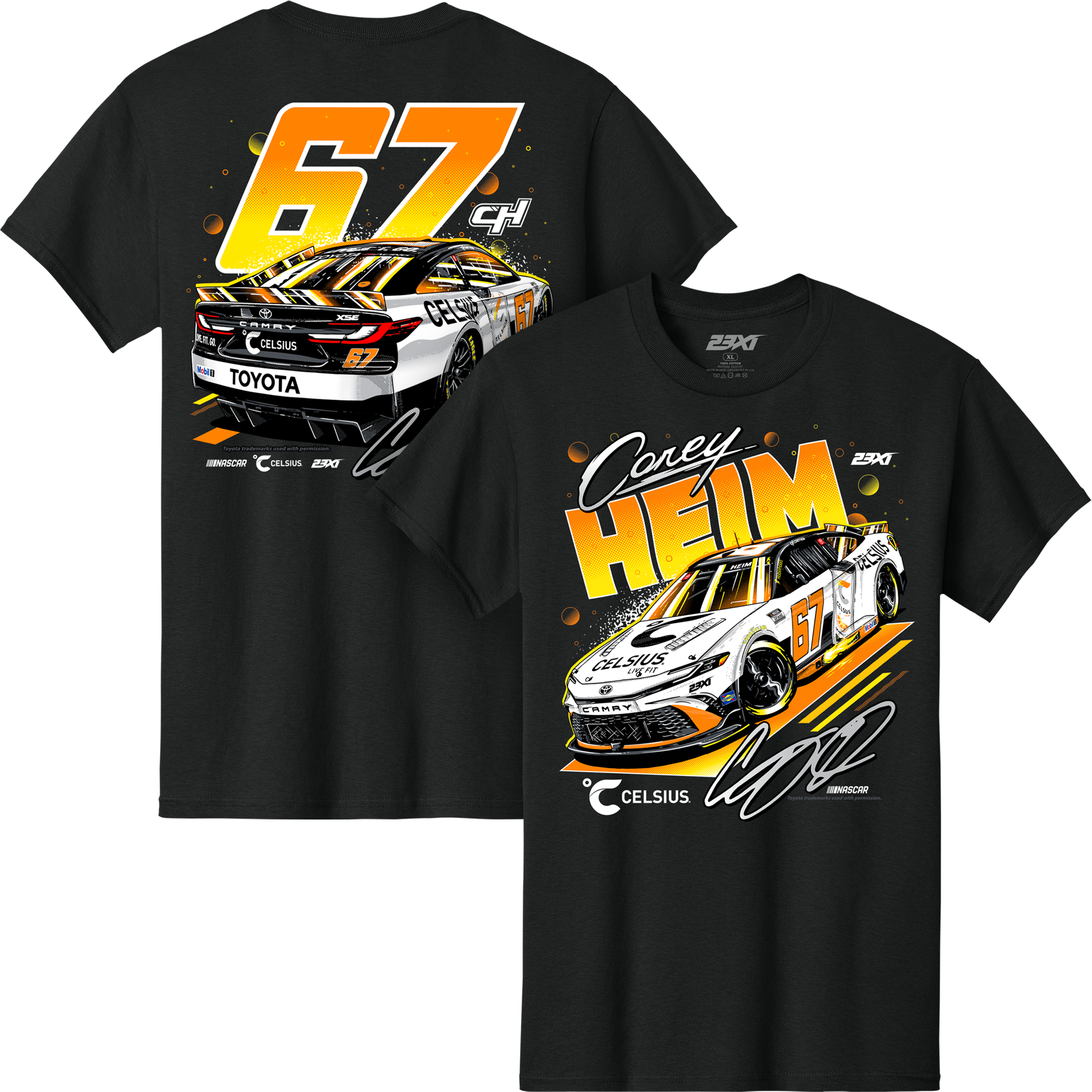 T-shirt homme Classic Ink Black Corey Heim Celsius Car