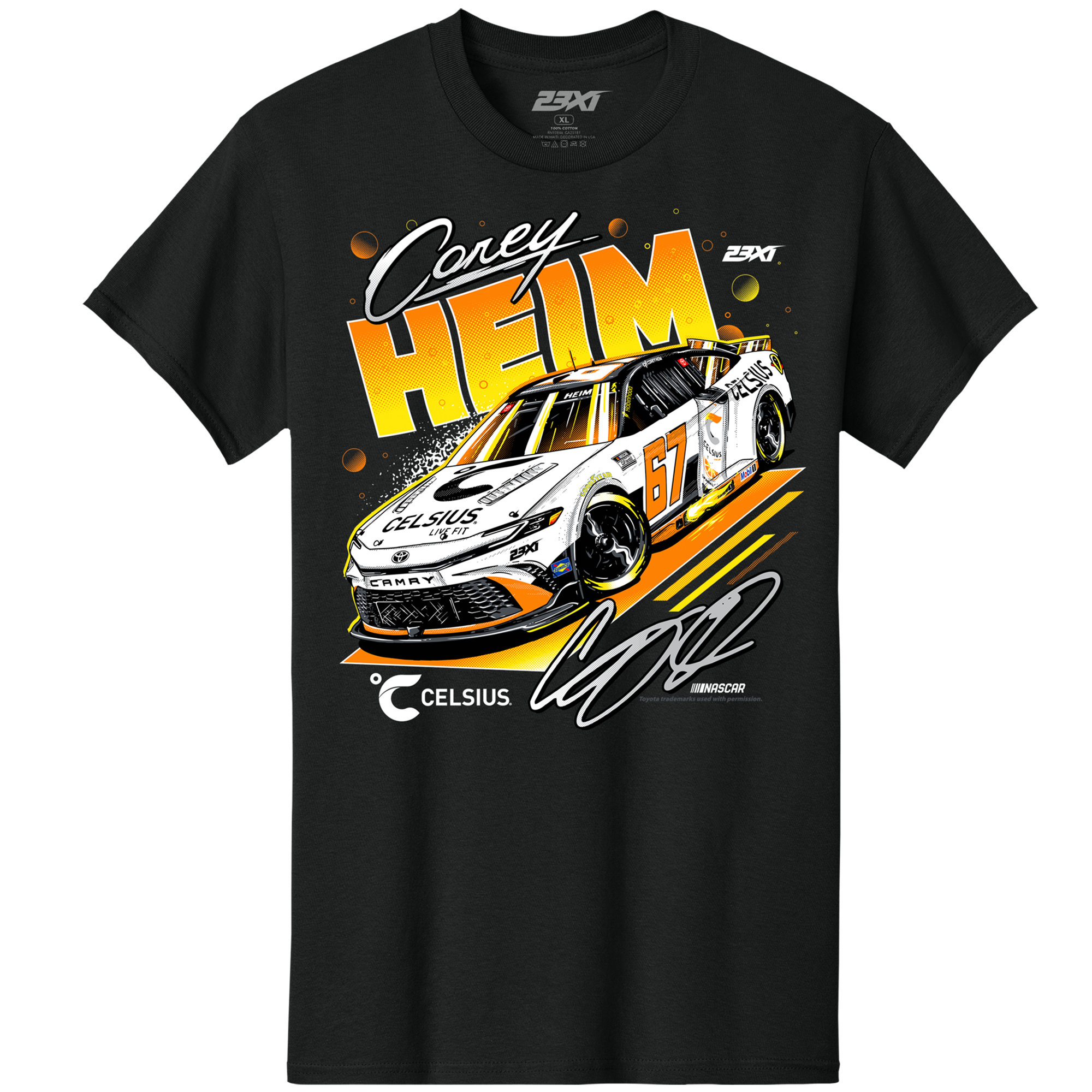 T-shirt homme Classic Ink Black Corey Heim Celsius Car