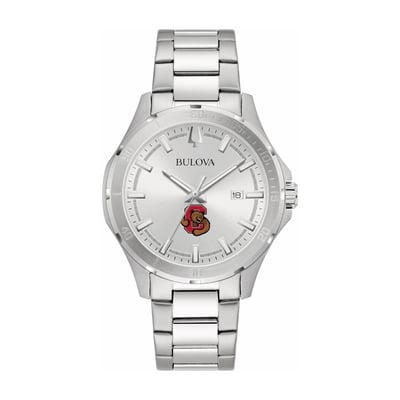 Cornell Big Red Bulova Stainless Steel Classic Sport Watch - Silver
