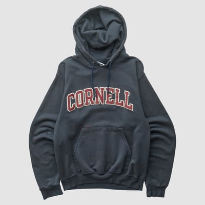 Cornell Big Red Champion 2000s Hooded Pullover Sweatshirt - Black - XXS by Fanatics Real Vintage