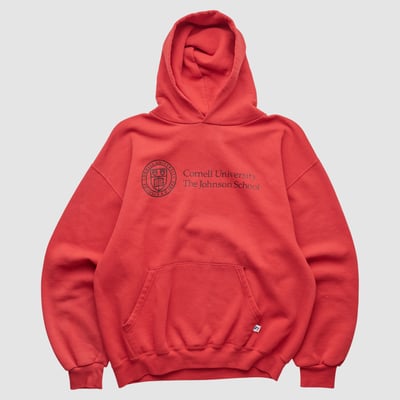 Cornell Big Red Russell 2000s Hooded Pullover Sweatshirt - Red - S by Fanatics Real Vintage