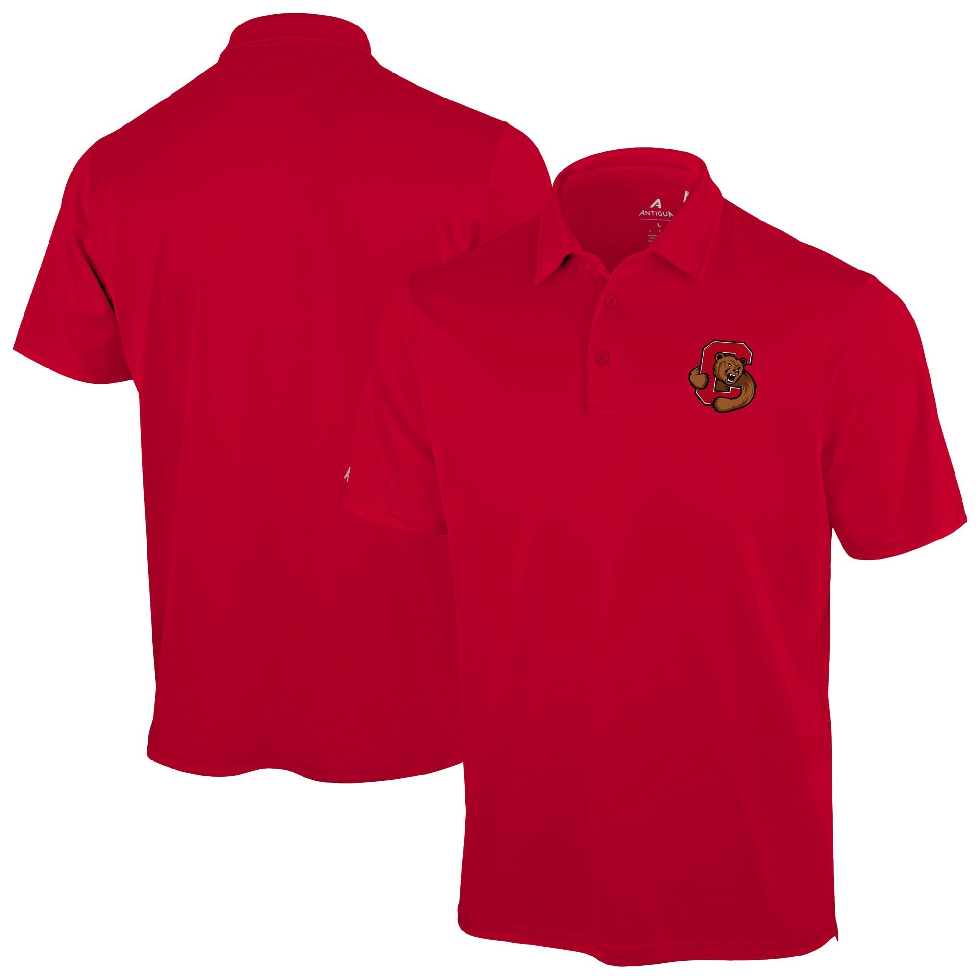 Polo Antigua rouge Cornell Big Red Unshakable Solid pour homme