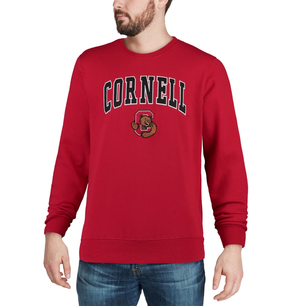 Men's Colosseum Red Cornell Big Red Arch & Logo Crew Neck Sweatshirt