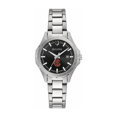 Cornell Big Red Bulova Women's Stainless Steel Classic Sport Watch - Black