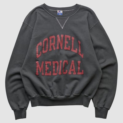 Cornell College Rams Champion 90s Pullover Sweatshirt - Charcoal - M by Fanatics Real Vintage