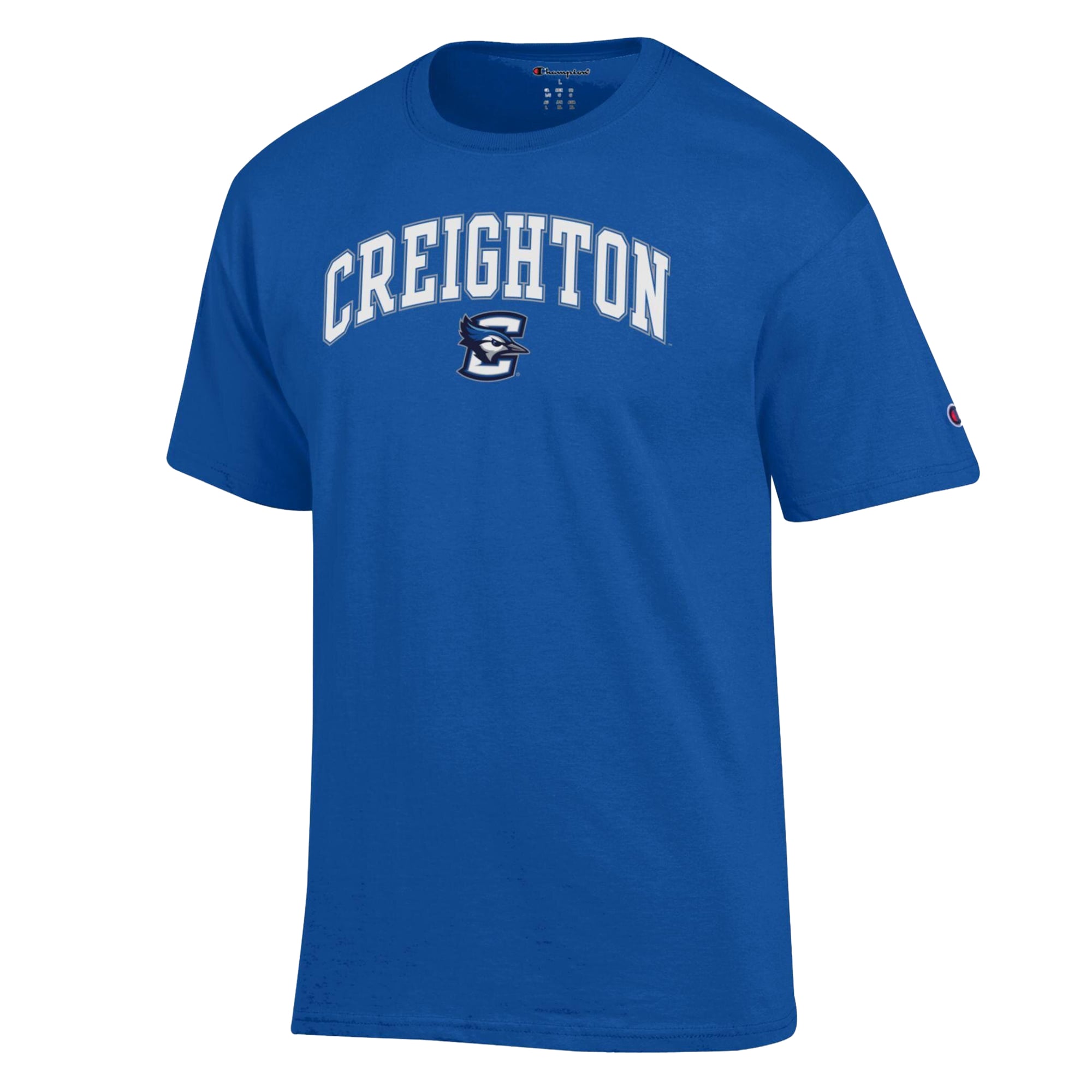 T-shirt homme Champion bleu Creighton Bluejays avec logo en arc